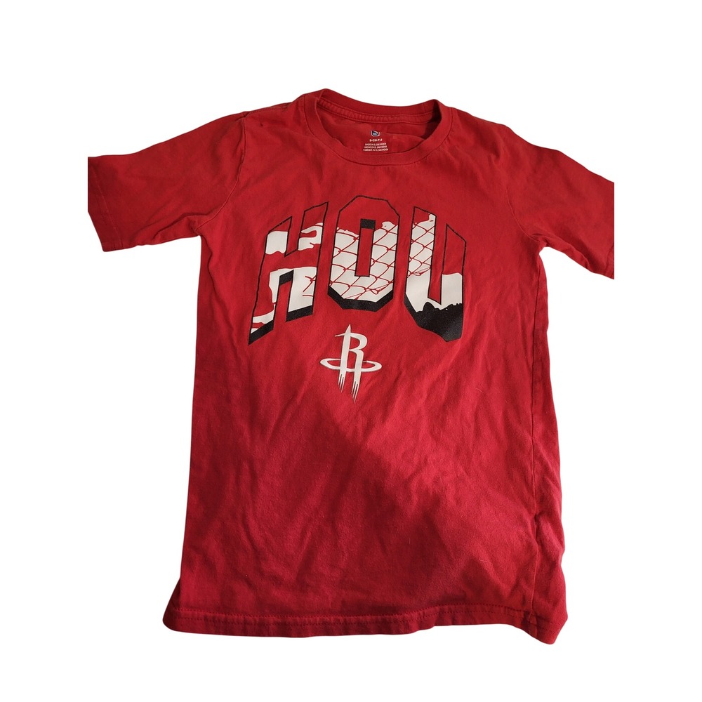 NBA Houston Rockets Kids Red Graphic T-Shirt Small 8 HOU Western Conference